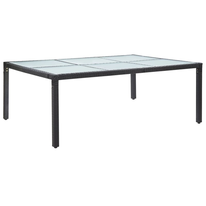 vidaXL Tavolo da Pranzo da Giardino Nero 200x150x74 cm in Polyrattan vidaXL Tavolo da Pranzo da Giardino Nero 200x150x74 cm in Polyrattan