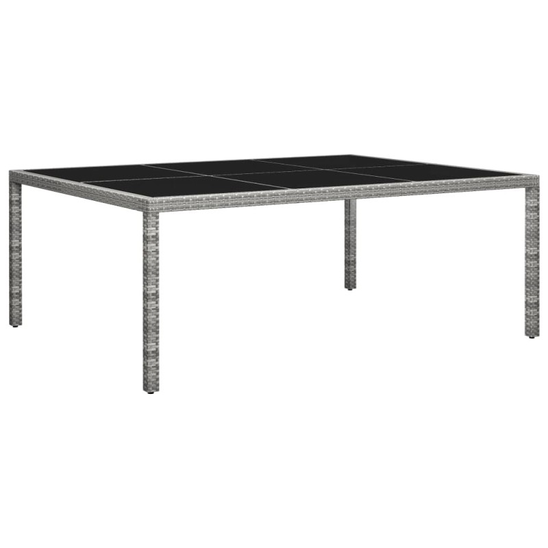 vidaXL Tavolo da Pranzo da Giardino Grigio 200x150x74 cm in Polyrattan vidaXL Tavolo da Pranzo da Giardino Grigio 200x150x74 cm in Polyrattan