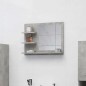 Specchio da Bagno Grigio Cemento 60x10,5x45 cm in Truciolato Specchio da Bagno Grigio Cemento 60x10,5x45 cm in Truciolato
