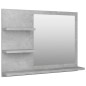 Specchio da Bagno Grigio Cemento 60x10,5x45 cm in Truciolato Specchio da Bagno Grigio Cemento 60x10,5x45 cm in Truciolato