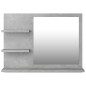 Specchio da Bagno Grigio Cemento 60x10,5x45 cm in Truciolato Specchio da Bagno Grigio Cemento 60x10,5x45 cm in Truciolato