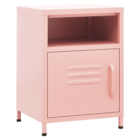 vidaXL Comodini 2 pz Rosa 35x35x51 cm in Acciaio