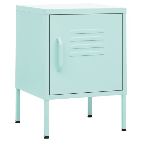vidaXL Comodini 2 pz Menta 35x35x51 cm in Acciaio