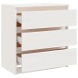 vidaXL Comodini 2 pz Bianchi 60x36x64 cm in Legno Massello di Pino vidaXL Comodini 2 pz Bianchi 60x36x64 cm in Legno Massello di Pino