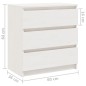 vidaXL Comodini 2 pz Bianchi 60x36x64 cm in Legno Massello di Pino vidaXL Comodini 2 pz Bianchi 60x36x64 cm in Legno Massello di Pino