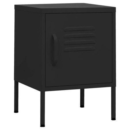 vidaXL Comodini 2 pz Neri 35x35x51 cm in Acciaio