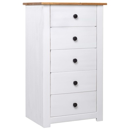 vidaXL Credenza Bianca 46x40x89 cm in Legno Massello di Pino Panama