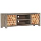 vidaXL Mobile Porta TV Grigio 120x30x40 cm in Legno Massello di Mango vidaXL Mobile Porta TV Grigio 120x30x40 cm in Legno Massello di Mango