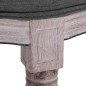 vidaXL Panca in Lino e Legno Massello 150x40x48 cm Grigio Scuro vidaXL Panca in Lino e Legno Massello 150x40x48 cm Grigio Scuro