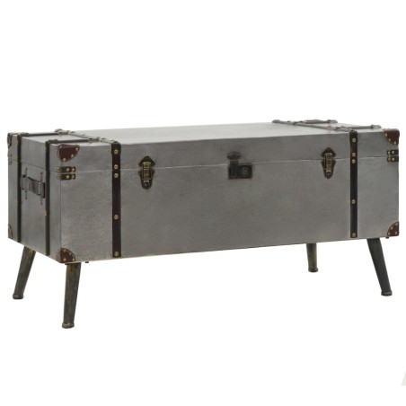 vidaXL Tavolino da Caffè in MDF e Alluminio 102x51x47,5 cm