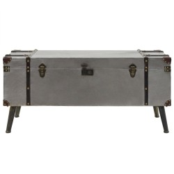 vidaXL Tavolino da Caffè in MDF e Alluminio 102x51x47,5 cm