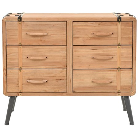 vidaXL Cassettiera in Legno Massello di Abete 91x35x73 cm