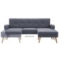 vidaXL Divano a L Rivestimento in Tessuto 186x136x79 cm Grigio Chiaro vidaXL Divano a L Rivestimento in Tessuto 186x136x79 cm Grigio Chiaro