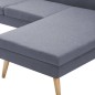 vidaXL Divano a L Rivestimento in Tessuto 186x136x79 cm Grigio Chiaro vidaXL Divano a L Rivestimento in Tessuto 186x136x79 cm Grigio Chiaro