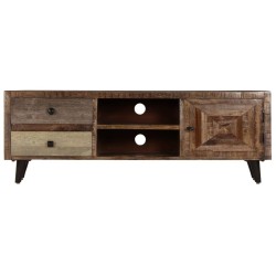 vidaXL Mobile Porta TV 118x30x40 cm in Legno Massello di Mango