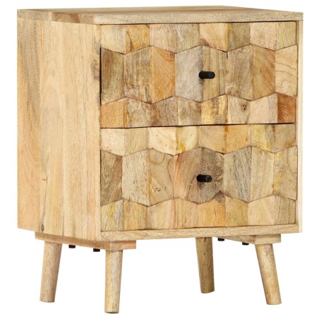 vidaXL Comodino 40x30x50 cm in Legno Massello di Mango