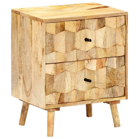 vidaXL Comodino 40x30x50 cm in Legno Massello di Mango