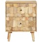 vidaXL Comodino 40x30x50 cm in Legno Massello di Mango vidaXL Comodino 40x30x50 cm in Legno Massello di Mango