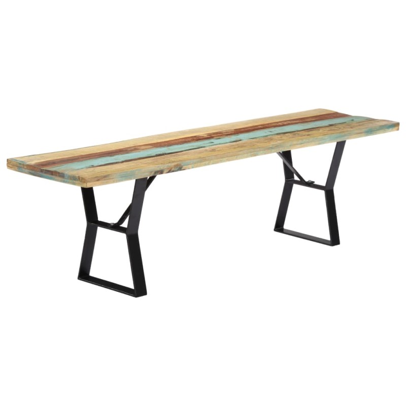 vidaXL Panca 160 cm in Legno Massello di Recupero vidaXL Panca 160 cm in Legno Massello di Recupero