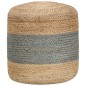 vidaXL Pouf Lavorato a Mano Verde Oliva 40x45 cm in Juta vidaXL Pouf Lavorato a Mano Verde Oliva 40x45 cm in Juta