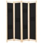 vidaXL Divisorio a 4 Pannelli Nero 160x170x4 cm in Tessuto vidaXL Divisorio a 4 Pannelli Nero 160x170x4 cm in Tessuto