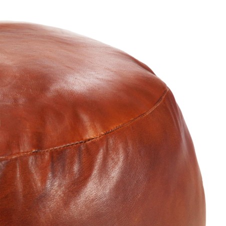 vidaXL Pouf Tanno 60x30 cm in Vera Pelle di Capra