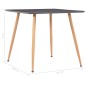 vidaXL Tavolo da Pranzo Grigio e Rovere 80,5x80,5x73 cm in MDF vidaXL Tavolo da Pranzo Grigio e Rovere 80,5x80,5x73 cm in MDF