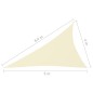 Parasole a Vela Oxford Triangolare 4x5x6,4 m Crema Parasole a Vela Oxford Triangolare 4x5x6,4 m Crema