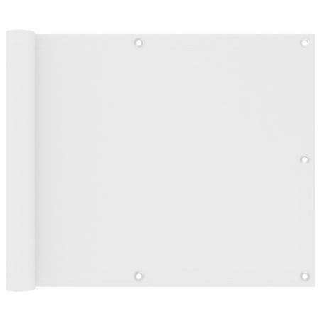 vidaXL Paravento Balcone Bianco 75x500 cm in Tessuto Oxford