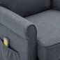 vidaXL Poltrona Massaggiante Grigio Scuro in Tessuto