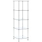 vidaXL Scaffale a 5 Livelli Trasparente 40x40x130cm in Vetro Temperato vidaXL Scaffale a 5 Livelli Trasparente 40x40x130cm in Vetro Temperato