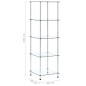 vidaXL Scaffale a 5 Livelli Trasparente 40x40x130cm in Vetro Temperato vidaXL Scaffale a 5 Livelli Trasparente 40x40x130cm in Vetro Temperato