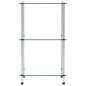 vidaXL Scaffale a 3 Livelli Trasparente 40x40x67cm in Vetro Temperato vidaXL Scaffale a 3 Livelli Trasparente 40x40x67cm in Vetro Temperato
