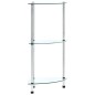 vidaXL Scaffale a 3 Livelli Trasparente 30x30x67 cm in Vetro Temperato vidaXL Scaffale a 3 Livelli Trasparente 30x30x67 cm in Vetro Temperato