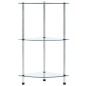 vidaXL Scaffale a 3 Livelli Trasparente 30x30x67 cm in Vetro Temperato vidaXL Scaffale a 3 Livelli Trasparente 30x30x67 cm in Vetro Temperato