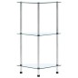 vidaXL Scaffale a 3 Livelli Trasparente 30x30x67 cm in Vetro Temperato vidaXL Scaffale a 3 Livelli Trasparente 30x30x67 cm in Vetro Temperato