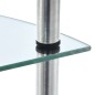 vidaXL Scaffale a 3 Livelli Trasparente 30x30x67 cm in Vetro Temperato vidaXL Scaffale a 3 Livelli Trasparente 30x30x67 cm in Vetro Temperato