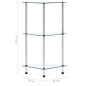 vidaXL Scaffale a 3 Livelli Trasparente 30x30x67 cm in Vetro Temperato vidaXL Scaffale a 3 Livelli Trasparente 30x30x67 cm in Vetro Temperato