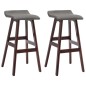 vidaXL Sedie da Bar 2 pz Grigio Scuro in Tessuto vidaXL Sedie da Bar 2 pz Grigio Scuro in Tessuto