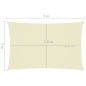 Parasole a Vela Oxford Rettangolare 2x5 m Crema Parasole a Vela Oxford Rettangolare 2x5 m Crema