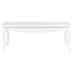 vidaXL Tavolino da Caffè Bianco 110x60x40 cm in Legno Massello di Pino