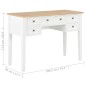 vidaXL Scrivania Bianca 109,5x45x77,5 cm in Legno vidaXL Scrivania Bianca 109,5x45x77,5 cm in Legno