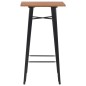 vidaXL Tavolo da Bar Nero 60x60x108cm Legno Massello di Pino e Acciaio vidaXL Tavolo da Bar Nero 60x60x108cm Legno Massello di Pino e Acciaio