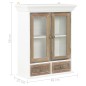 vidaXL Armadietto Bianco 49x22x59 cm in Legno Massello vidaXL Armadietto Bianco 49x22x59 cm in Legno Massello