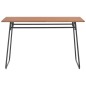 vidaXL Tavolo Pranzo Marrone 120x60x73cm Compensato Massello e Acciaio vidaXL Tavolo Pranzo Marrone 120x60x73cm Compensato Massello e Acciaio
