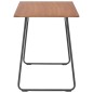 vidaXL Tavolo Pranzo Marrone 120x60x73cm Compensato Massello e Acciaio vidaXL Tavolo Pranzo Marrone 120x60x73cm Compensato Massello e Acciaio