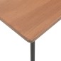 vidaXL Tavolo Pranzo Marrone 120x60x73cm Compensato Massello e Acciaio vidaXL Tavolo Pranzo Marrone 120x60x73cm Compensato Massello e Acciaio