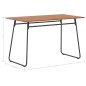 vidaXL Tavolo Pranzo Marrone 120x60x73cm Compensato Massello e Acciaio vidaXL Tavolo Pranzo Marrone 120x60x73cm Compensato Massello e Acciaio