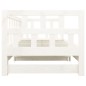 vidaXL Dormeuse Estraibile Bianca Legno Massello di Pino 2x(90x200) cm vidaXL Dormeuse Estraibile Bianca Legno Massello di Pino 2x(90x200) cm
