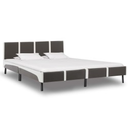vidaXL Giroletto Grigio e Bianco in Similpelle 180x200 cm